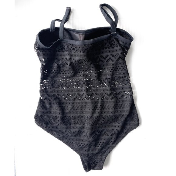 Lookbook Store Lace One Piece Swimsuit Size 12 - Picture 3 of 11